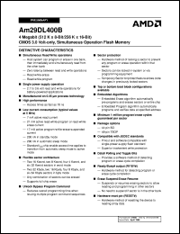 AM29DL400BT-70FCB Datasheet