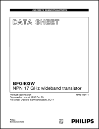 BFG403W Datasheet