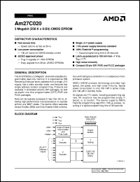 AM27C020-120PC Datasheet
