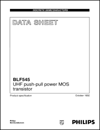 BLF545 Datasheet