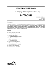 HM62W16255HJPI-15 Datasheet