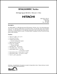HM624100HCJP-10 Datasheet