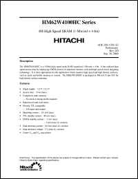 HM62W4100HCJP-10 Datasheet