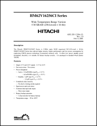 HM62V16256CLTTI-7 Datasheet