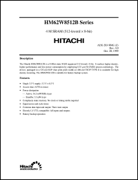 HM62W8512BLRR-7SL Datasheet