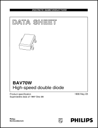 BAV70W Datasheet