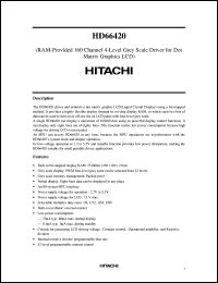 HD66420TAO Datasheet