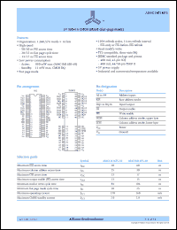 AS4C1M16F5-60JC Datasheet