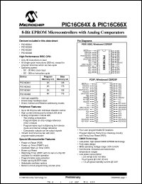 PIC16C641-10E-P Datasheet