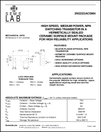 2N2222ACSM4 Datasheet