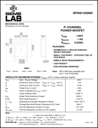 IRFN9140SMD Datasheet