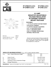 LM137LCC4 Datasheet