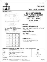 D2054UK Datasheet