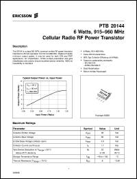 PTB20144 Datasheet