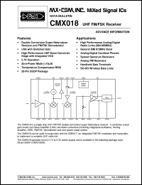 CMX018D6 Datasheet