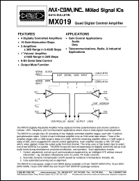 MX019DW Datasheet