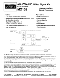 MX102DW Datasheet