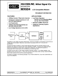 MX604P Datasheet