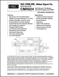 CMX624D5 Datasheet