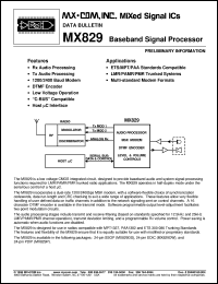 MX829DS Datasheet