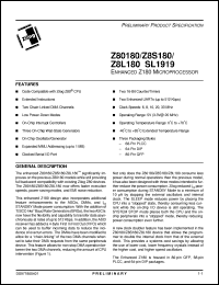Z8L18020PEC Datasheet