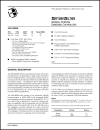 Z8L18920ASC Datasheet