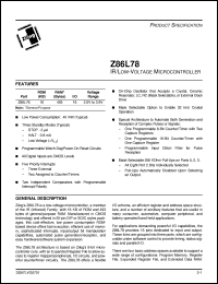 Z86L7808PSC Datasheet
