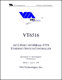 VT6516 Datasheet