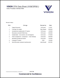 VV5301B001 Datasheet