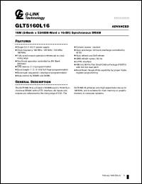 GLT5160L16-8TC Datasheet
