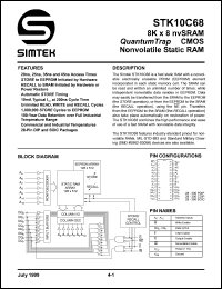 STK10C68-C25I Datasheet