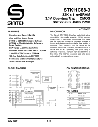 STK11C88-3W55I Datasheet