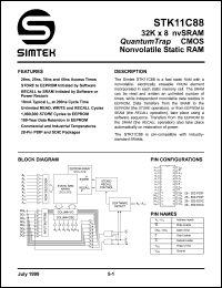 STK11C88-S20I Datasheet