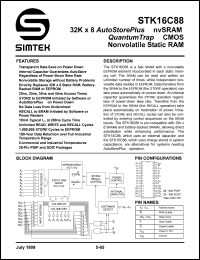 STK16C88-W20 Datasheet