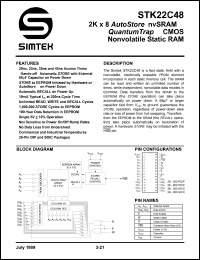 STK22C48-W20 Datasheet