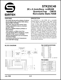 STK25C48-W25 Datasheet