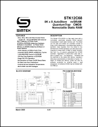 STK12C68-W35I Datasheet