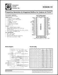 ICS9248F-151-T Datasheet