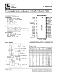 ICS9250F-08 Datasheet