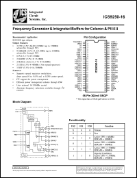 ICS9250F-16 Datasheet
