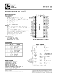 ICS9250F-22-T Datasheet