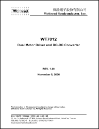 WT7012 Datasheet