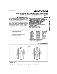 MAX3876E-D Datasheet