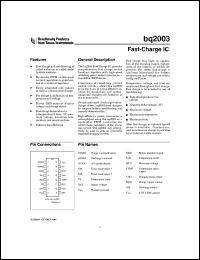 BQ2003S Datasheet