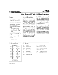 BQ2040SN-C408 Datasheet