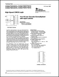 CD54HC4514F3A Datasheet