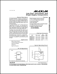 MAX954MJA Datasheet