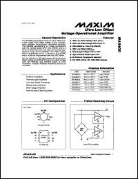 MAX505BCNG Datasheet