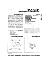 MAX905MJD Datasheet