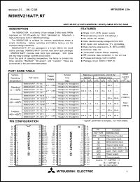 M5M5V216ATP-70HW Datasheet